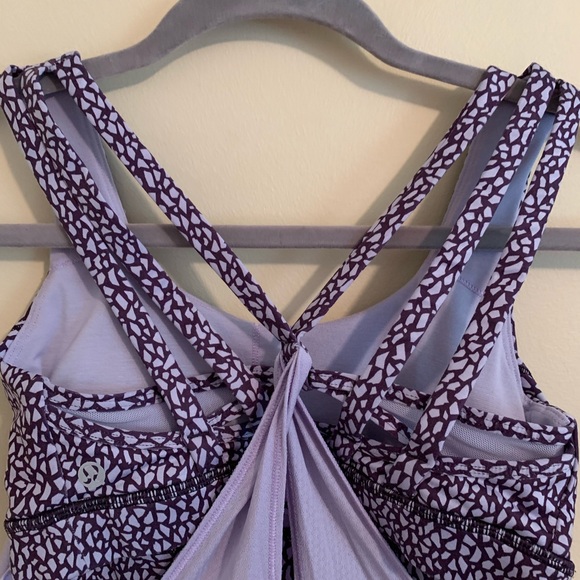 Lululemon purple leopard print workout tank top - Picture 4 of 9